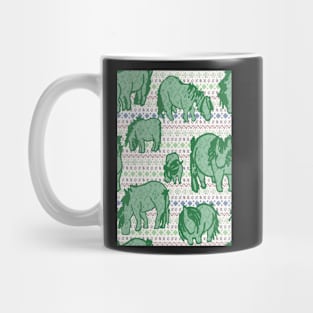 Fairisle Shetland Ponies - Green Mug